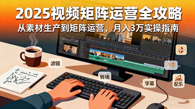 2025短视频矩阵运营全攻略：从素材生产到矩阵运营，月入3万实操指南-米创网