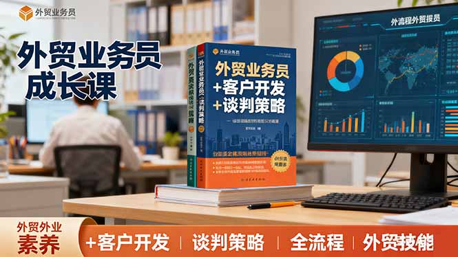 外贸业务员成长课：职业素养+客户开发+谈判策略、掌握全流程外贸技能-米创网