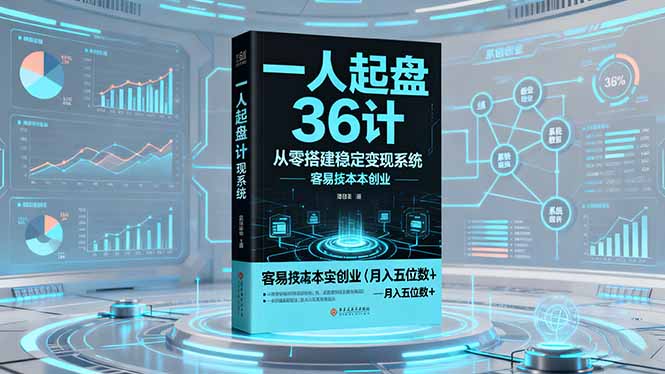 一人起盘36计：从零搭建稳定变现系统，实现低成本创业，月入五位数+-米创网