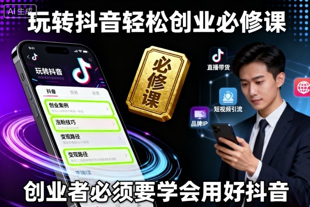 玩转抖音轻松创业必修课，创业者必须要学会用好抖音-米创网