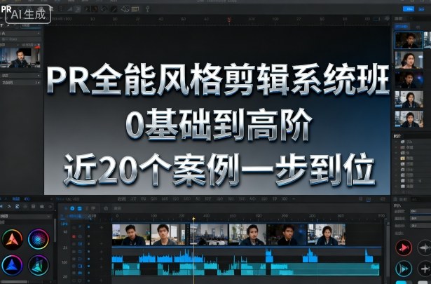 PR全能风格剪辑系统班，0基础到高阶，近20个案例一步到位-米创网