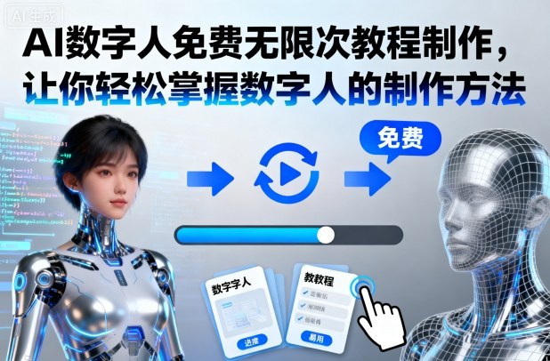 AI数字人免费无限次教程制作，让你轻松掌握数字人的制作方法-米创网