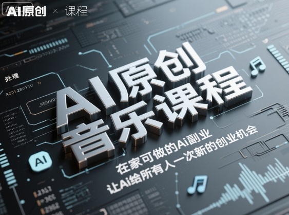 AI原创音乐课程，在家可做的Ai副业，让Ai给所有人一次新的创业机会-米创网