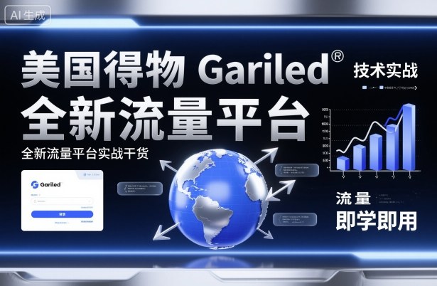 美国得物Gariled技术实战，全新流量平台​实战干货，即学即用-米创网