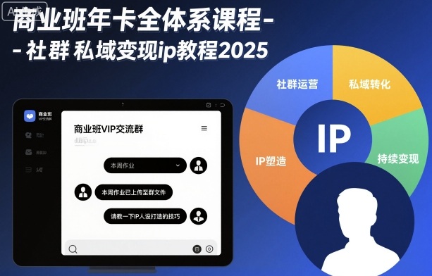商业班年卡全体系课程-社群私域变现ip教程2025-米创网
