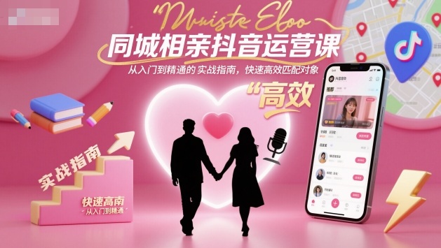 同城相亲抖音运营课，从入门到精通的实战指南，快速高效匹配对象-米创网