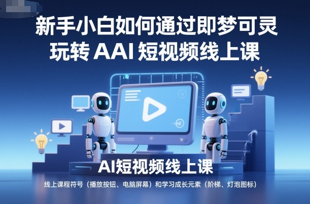新手小白如何通过即梦可灵玩转AI短视频线上课-米创网