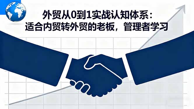 外贸从0到1实战认知体系：适合内贸转外贸的老板，管理者学习-米创网