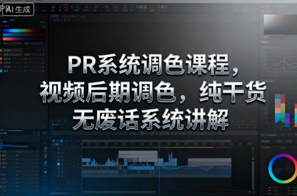 PR系统调色课程，视频后期调色，纯干货无废话系统讲解-米创网