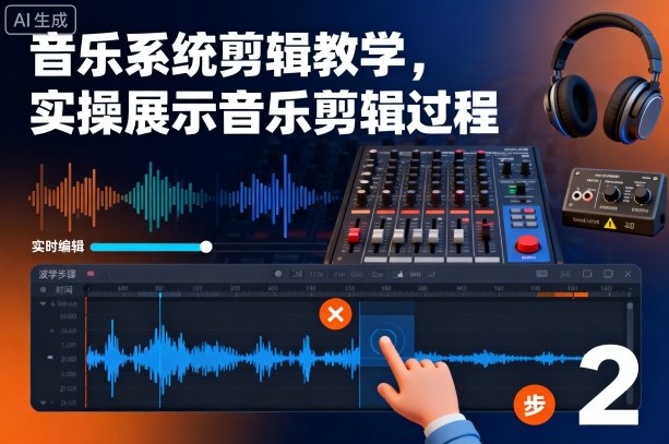 音乐系统剪辑教学，实操展示音乐剪辑过程-米创网