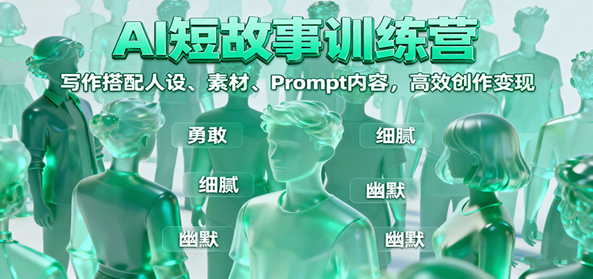 AI短故事训练营：写作搭配人设、素材、Prompt内容，高效创作变现-米创网