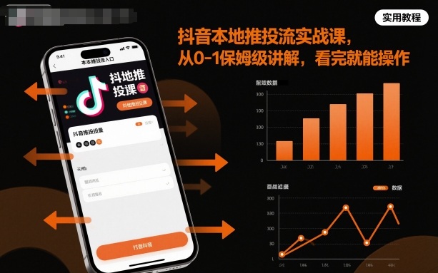 抖音本地推投流实战课，从0-1保姆级讲解，看完就能操作-米创网