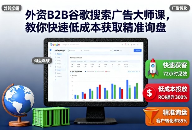 外资B2B谷歌搜索广告大师课，教你快速低成本获取精准询盘-米创网