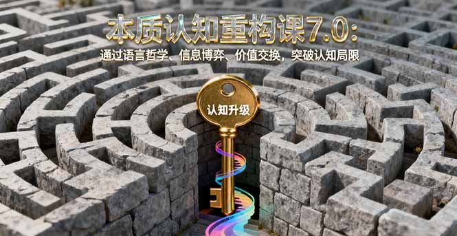 本质认知重构课7.0：通过语言哲学、信息博弈、价值交换，突破认知局限-米创网