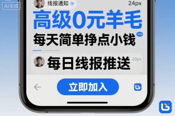 高级0元羊毛线报社群项目，每天简单挣点小钱-米创网
