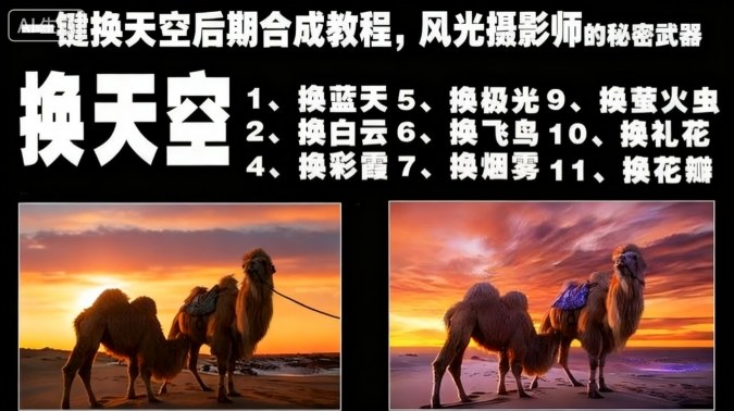 一键换天空后期合成教程，风光摄影师的秘密武器-米创网