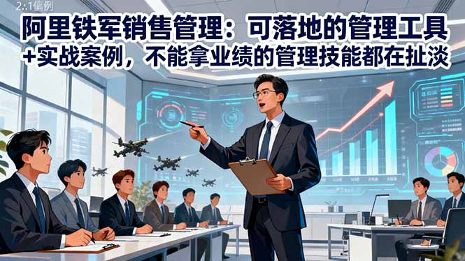 阿里铁军销售管理：可落地的管理工具+实战案例，不能拿业绩的管理都在扯淡-米创网