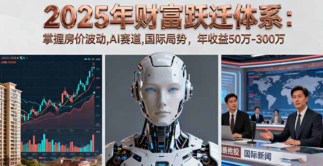 2025年财富跃迁体系：掌握房价波动,AI赛道,国际局势，年收益50万-300万-米创网