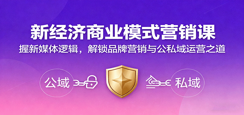 新经济商业模式营销课，握新媒体逻辑，解锁品牌营销与公私域运营之道-米创网