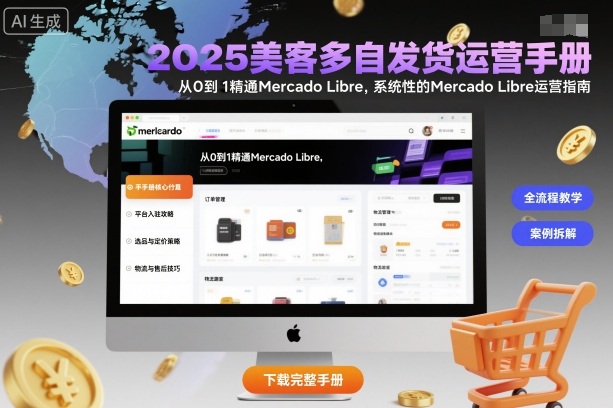 2025美客多自发货运营手册：从0到1精通Mercado Libre，系统性的Mercado Libre运营指南-米创网