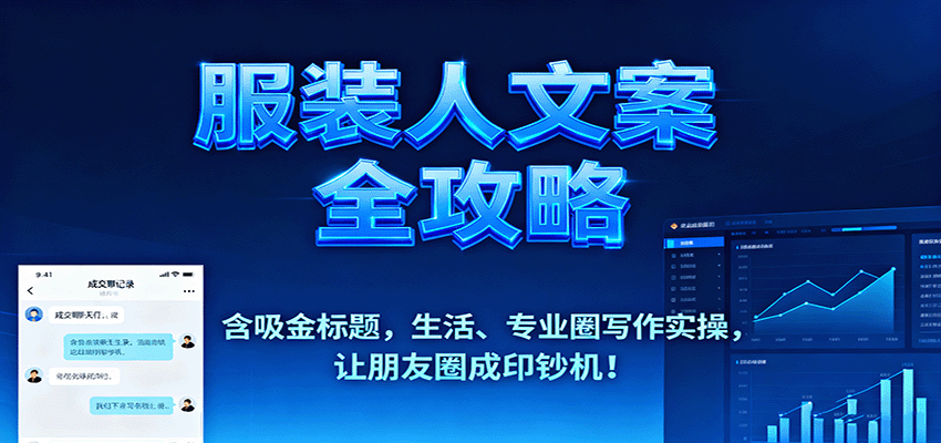 服装人文案全攻略，含吸金标题，生活、专业圈写作实操，让朋友圈成印钞机！-米创网