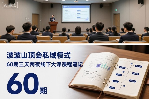 波波山顶会私域模式60期三天两夜线下大课课程笔记(文档)-米创网