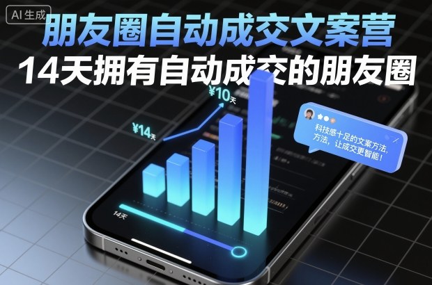 朋友圈自动成交文案营，14天拥有自动成交的朋友圈-米创网
