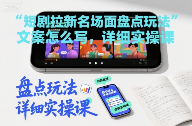 短剧拉新名场面盘点玩法文案怎么写，详细实操课-米创网