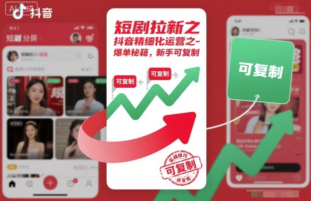 短剧拉新之抖音精细化运营之爆单秘籍，新手可复制-米创网