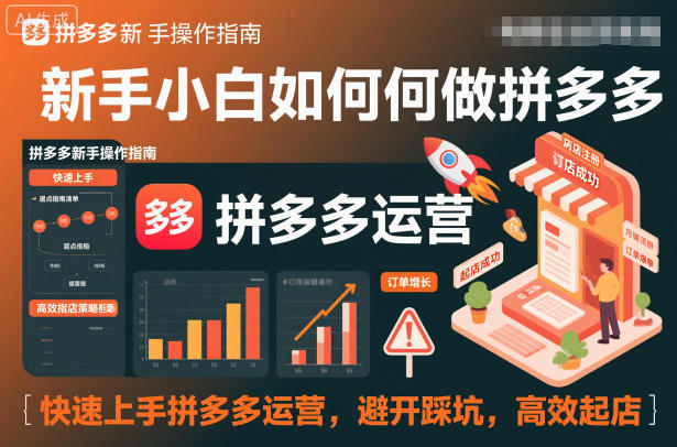 新手小白如何做拼多多，快速上手拼多多运营，避开踩坑，高效起店-米创网