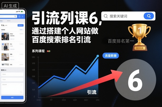引流系列课6，通过搭建个人网站做百度搜索排名引流-米创网