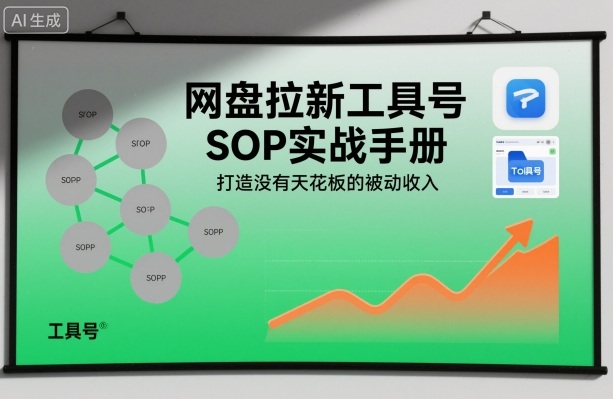网盘拉新工具号SOP实战手册，打造没有天花板的被动收入-米创网