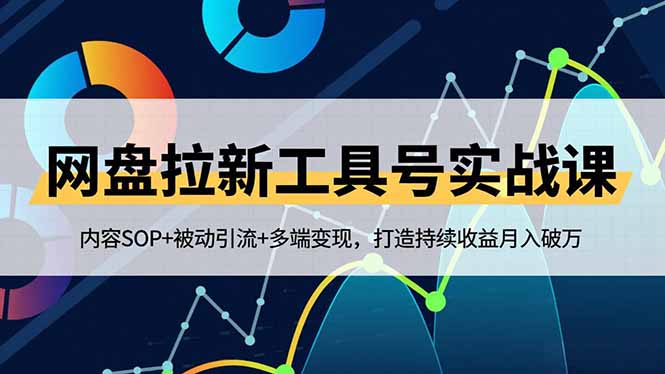 网盘拉新工具号实战课，内容SOP+被动引流+多端变现，打造持续收益月入破万-米创网