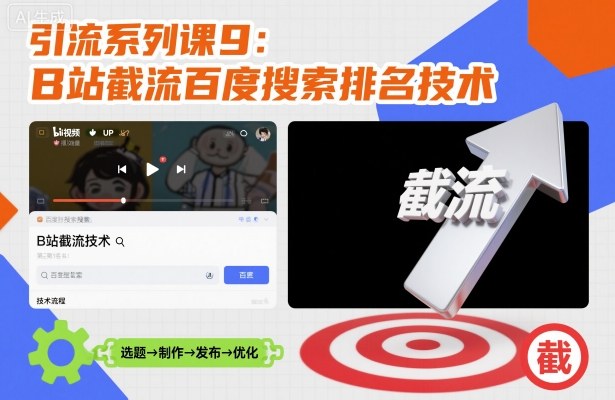 引流系列课9：B站截流百度搜索排名技术-米创网