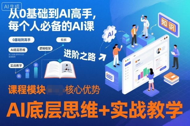 从0基础到AI高手，每个人必备的AI课，AI底层思维+实战教学-米创网