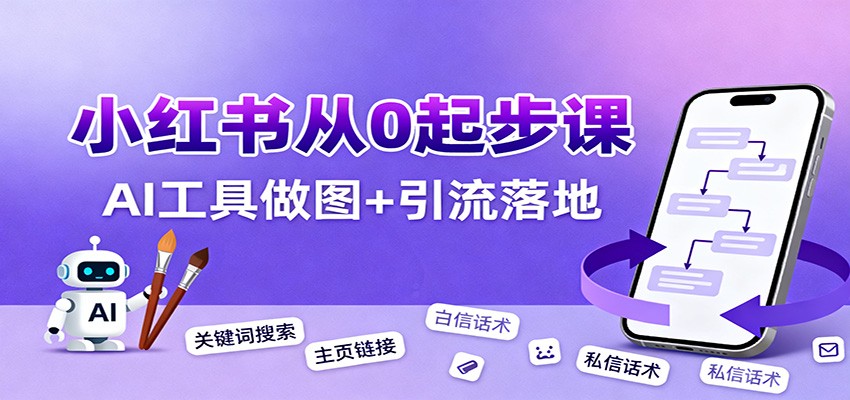 小红书引流从0起步，养号、内容发布、运营、AI工具做图，引流落地-米创网