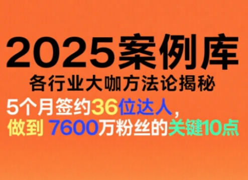 2025案例库，收录各行业大咖的方法论，各行业大咖方法论揭秘-米创网