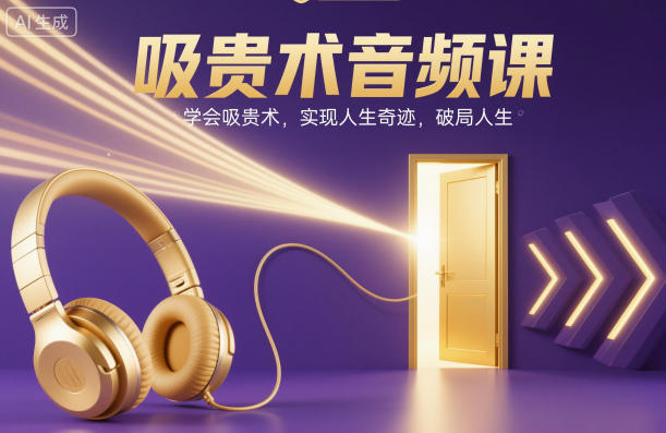 吸贵术音频课，学会吸贵术，实现人生奇迹，破局人生-米创网