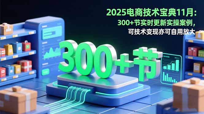 2025电商技术宝典11月：200+节实时更新实操案例，可技术变现亦可自用放大-米创网