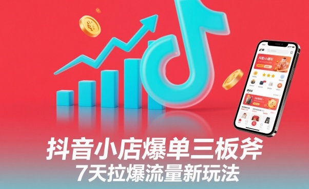 抖音小店爆单三板斧，7天拉爆流量新玩法-米创网