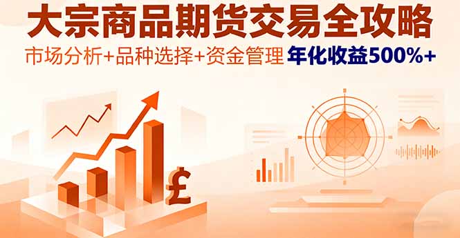 大宗商品期货交易全攻略，市场分析+品种选择+资金管理，年化收益500%+-米创网