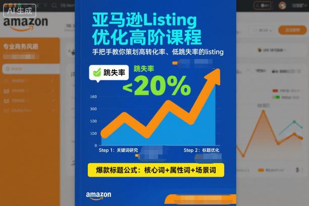 亚马逊Listing优化高阶课程，手把手教你策划高转化率、低跳失率的listing-米创网