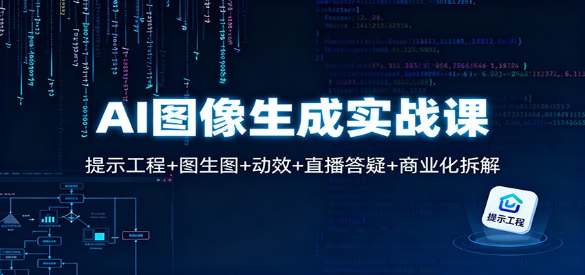 AI图像生成实战课：提示工程+图生图+动效+直播答疑+商业化拆解-米创网