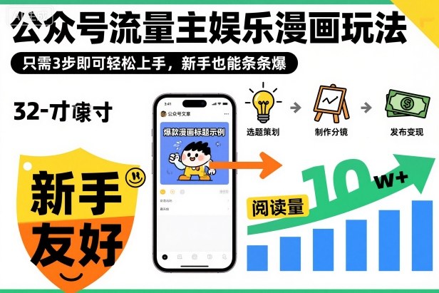 ‍‬⁢‍⁡‍‍⁡​⁣⁤‍‬⁡⁣⁢​⁣‍⁣‌‌⁢​⁡⁡‌​⁢⁣⁢​⁢‌​⁣‬​⁣‬‬⁣⁢​⁢⁣公众号流量主娱乐漫画玩法，只需3步即可轻松上手，新手也能条条爆-米创网