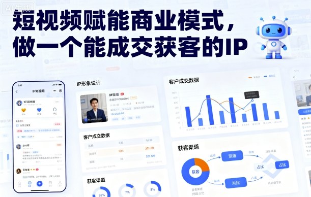 短视频赋能商业模式，做一个能成交获客的IP(更新)-米创网
