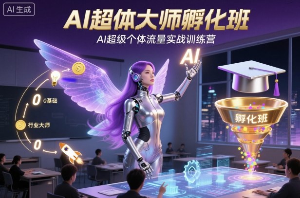 AI超体大师孵化班，AI超级个体流量实战训练营-米创网