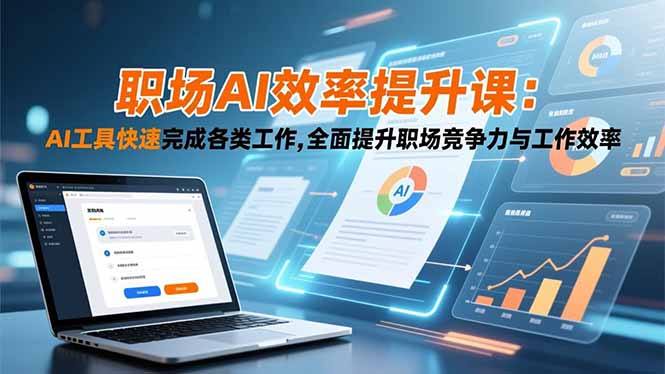 职场AI效率提升课：AI工具快速完成各类工作,全面提升职场竞争力与工作效率-米创网