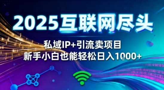 2025网创尽头王炸项目！私域IP+精准引流，新手小白在家躺賺日入1k，零经验也能上手【揭秘】-米创网