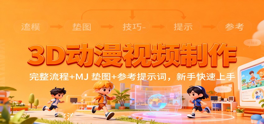 3D动漫视频制作，完整流程+MJ 垫图+参考提示词，新手快速上手-米创网