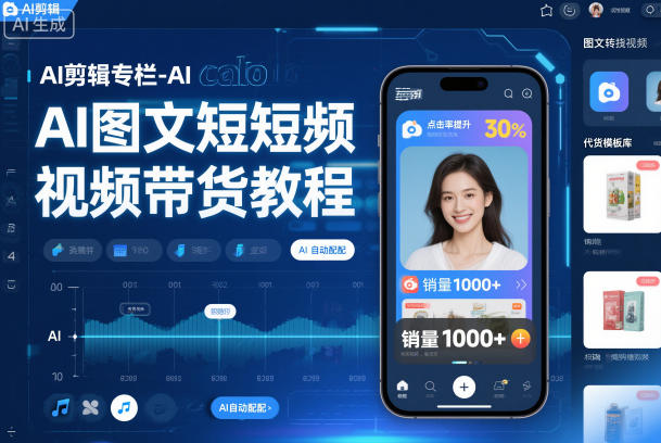 AI剪辑专栏-AI图文短视频带货教程-米创网